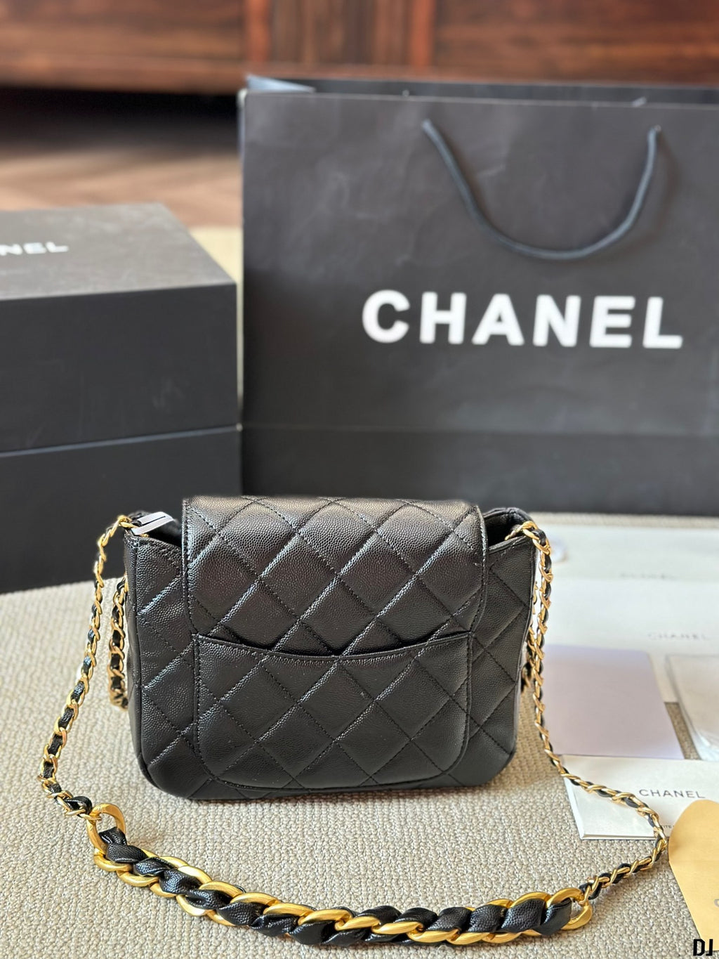 007 €110 CHANEL miniflag bag black gold bull 20*15 | album | Whatsapp：+852 6900 8591 | Supplier Product Catalog