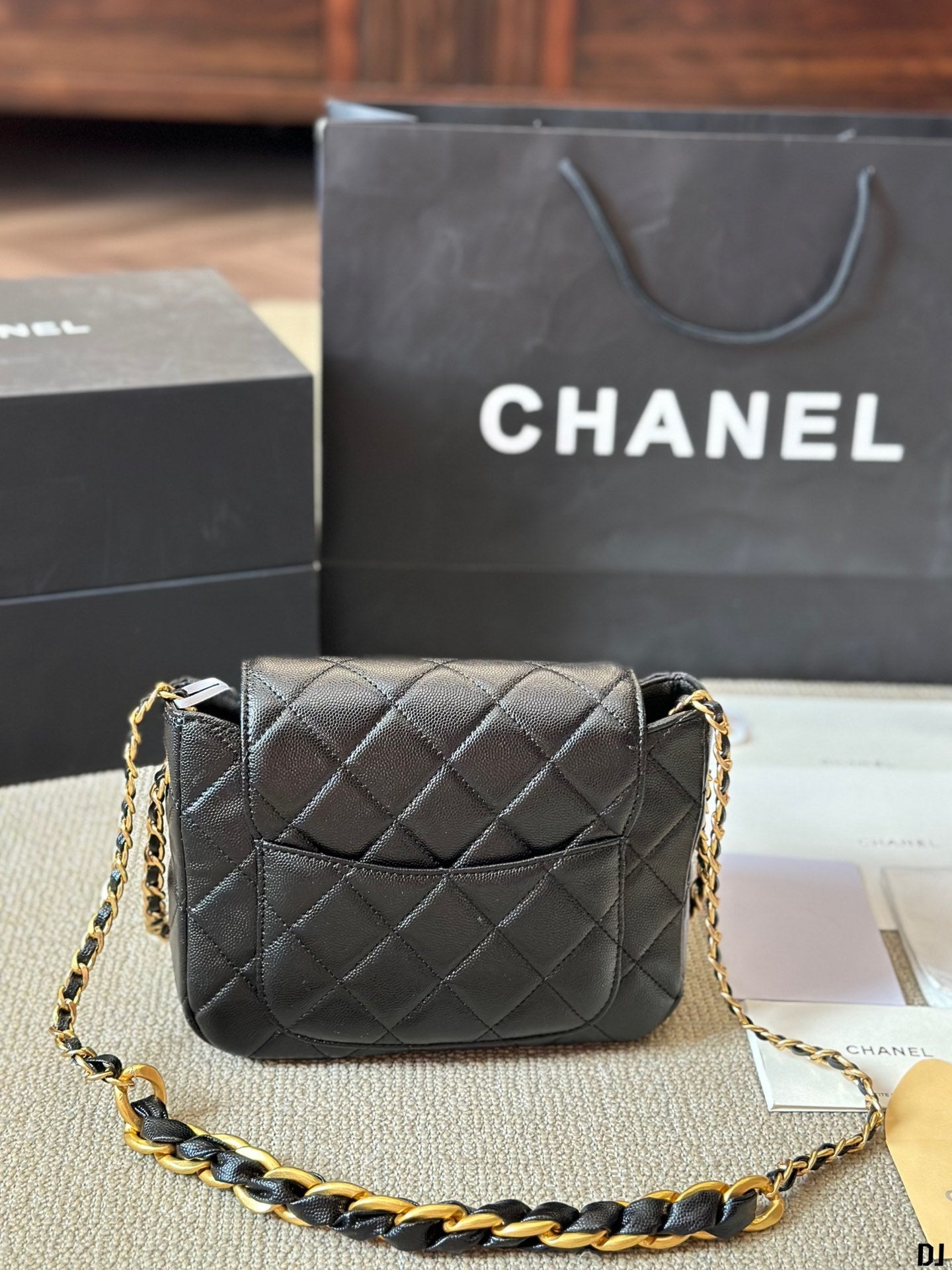 007 €110 CHANEL miniflag bag black gold bull 20*15 | album | Whatsapp：+852 6900 8591 | Supplier Product Catalog