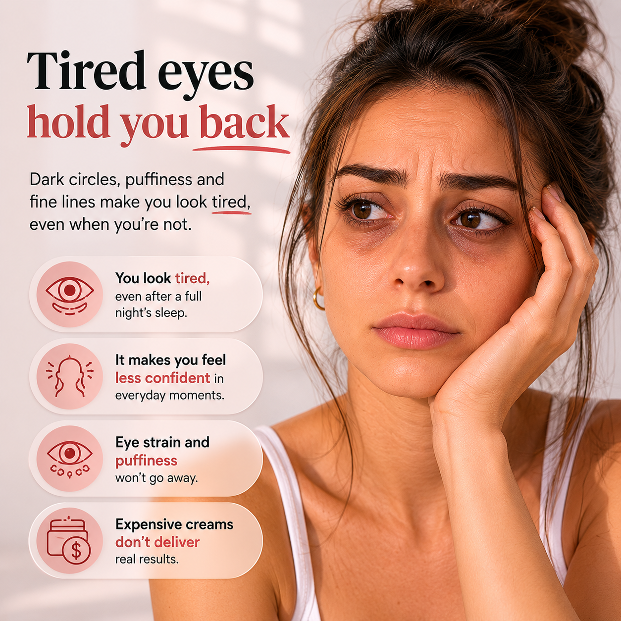 Stop looking tired every time you look in the mirror.