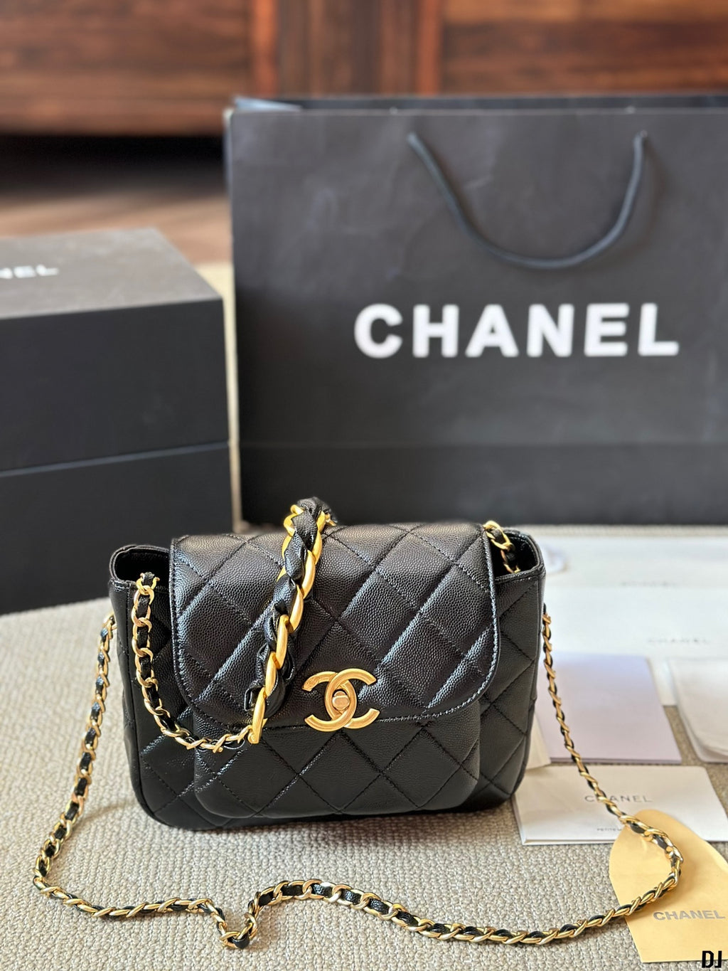 007 €110 CHANEL miniflag bag black gold bull 20*15 | album | Whatsapp：+852 6900 8591 | Supplier Product Catalog