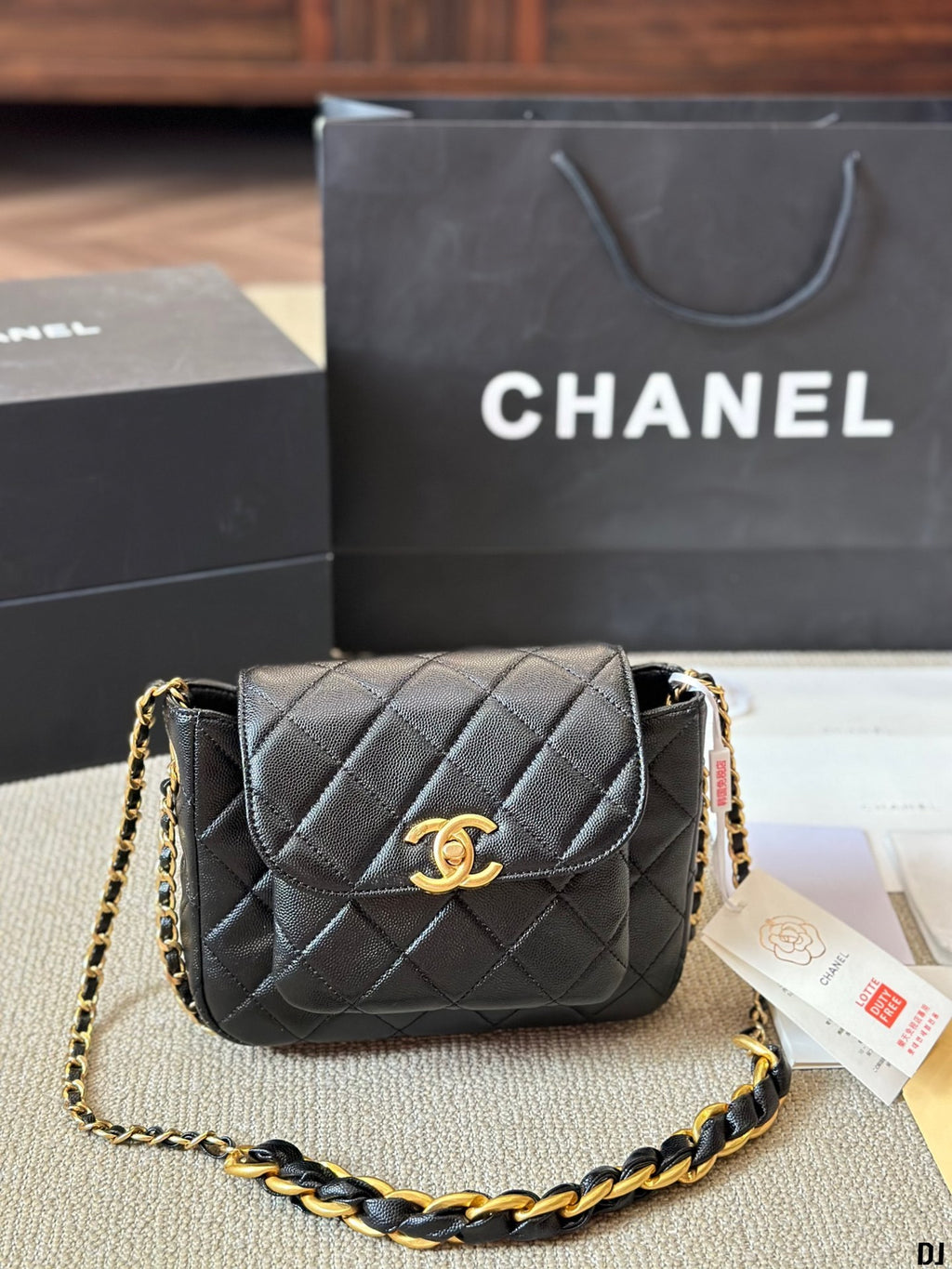 007 €110 CHANEL miniflag bag black gold bull 20*15 | album | Whatsapp：+852 6900 8591 | Supplier Product Catalog