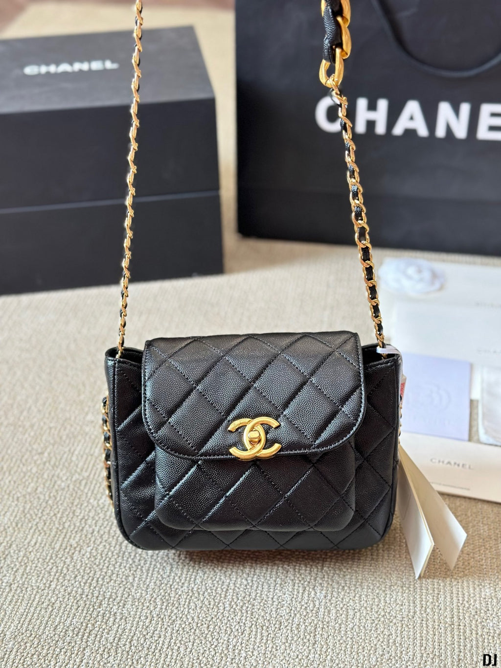 007 €110 CHANEL miniflag bag black gold bull 20*15 | album | Whatsapp：+852 6900 8591 | Supplier Product Catalog