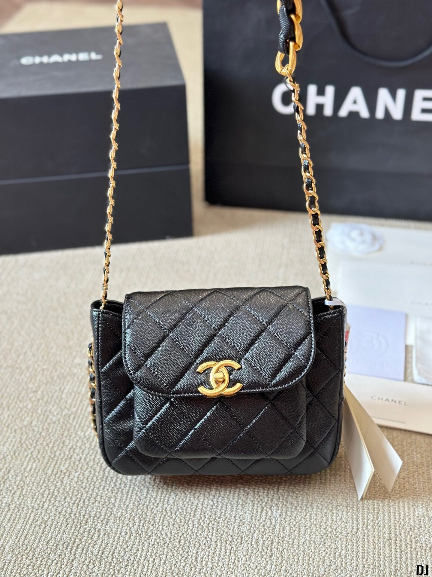 007 €110 CHANEL miniflag bag black gold bull 20*15 | album | Whatsapp：+852 6900 8591 | Supplier Product Catalog