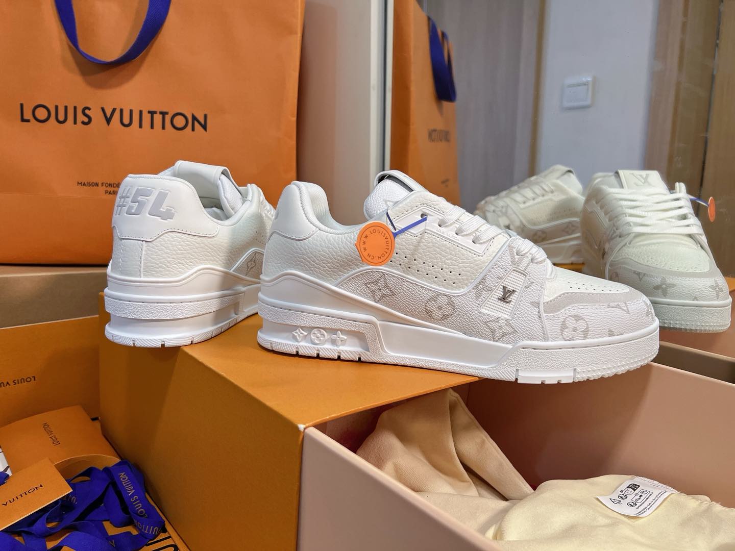LV Trainer Sneaker – White Monogram